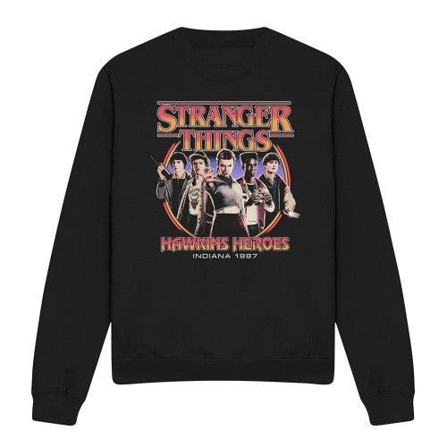 Front - Stranger Things Unisex Adult Hawkins Heroes Group 1987 Sweatshirt