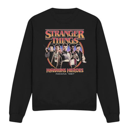 Front - Stranger Things Unisex Adult Hawkins Heroes Group 1987 Sweatshirt
