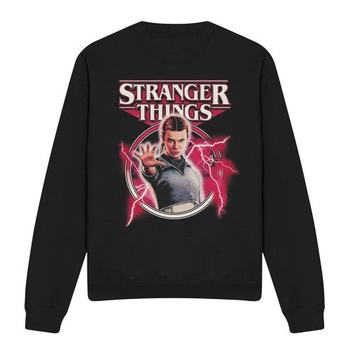 Front - Stranger Things Unisex Adult Eleven Lightning Sweatshirt