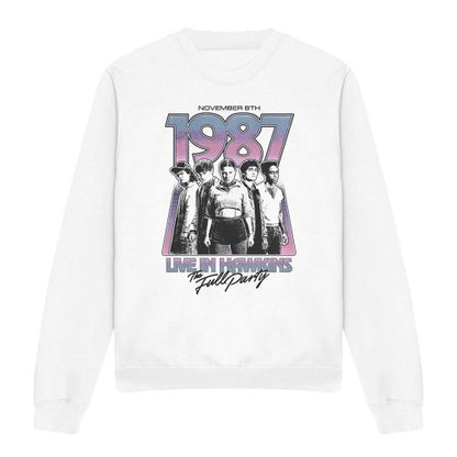 Front - Stranger Things Unisex Adult Hawkins 1987 Group Tour Poster Sweatshirt