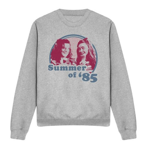 Front - Stranger Things Unisex Adult Summer Of 85 Eleven & Max Heather Sweatshirt