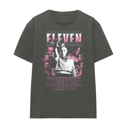 Front - Stranger Things Womens/Ladies Eleven Poster T-Shirt