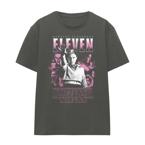 Front - Stranger Things Womens/Ladies Eleven Poster T-Shirt