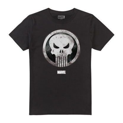 Front - The Punisher Mens Skull Badge T-Shirt