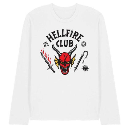 Front - Stranger Things Unisex Adult Hellfire Club Long-Sleeved T-Shirt