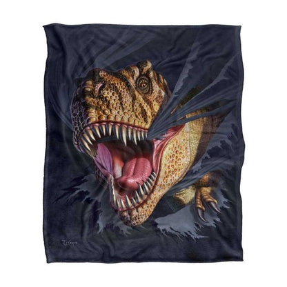 Front - JQ Licensing Jlo Silky Dinosaur Supersoft Blanket