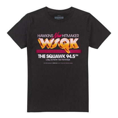 Front - Stranger Things Unisex Adult WSQK Advert T-Shirt