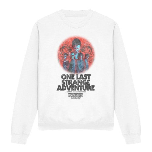 Front - Stranger Things Unisex Adult One Last Adventure Poster Sweatshirt