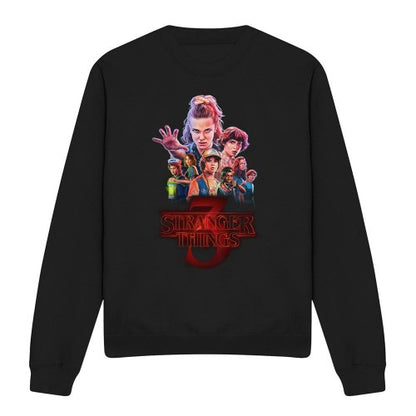 Front - Stranger Things Unisex Adult Season Three Poster Sweatshirt