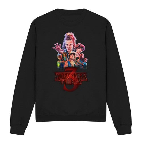 Front - Stranger Things Unisex Adult Season Three Poster Sweatshirt