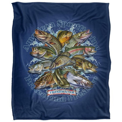 Front - JQ Licensing American Sportfishing Freshwater Silky Supersoft Blanket