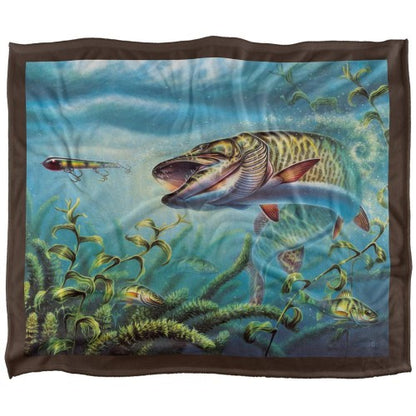 Front - JQ Licensing Provoked Musky Fishing Silky Supersoft Blanket