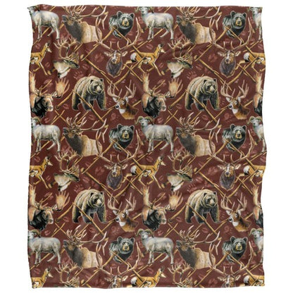 Front - JQ Licensing Silky Elk Hunting Supersoft Blanket