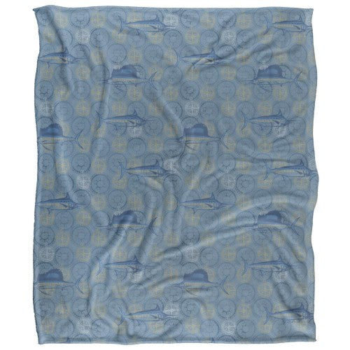 Front - JQ Licensing Silky Compass Fishing Supersoft Blanket