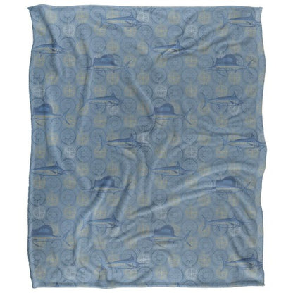 Front - JQ Licensing Silky Compass Fishing Supersoft Blanket
