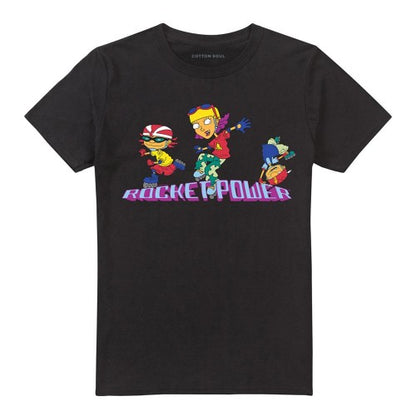 Front - Rocket Power Unisex Adult Otto & Reggie Roller Skate T-Shirt