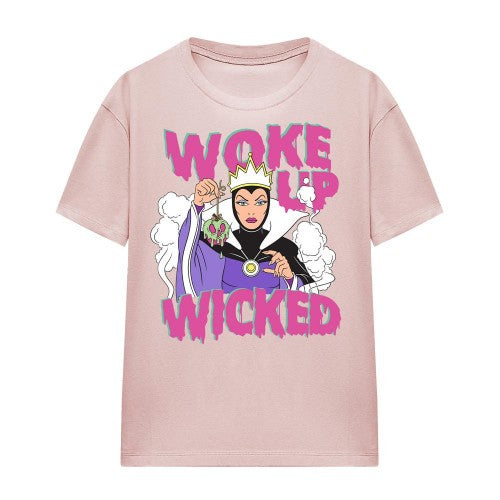 Front - Disney Villains Womens/Ladies Woke Up Wicked Evil Queen T-Shirt