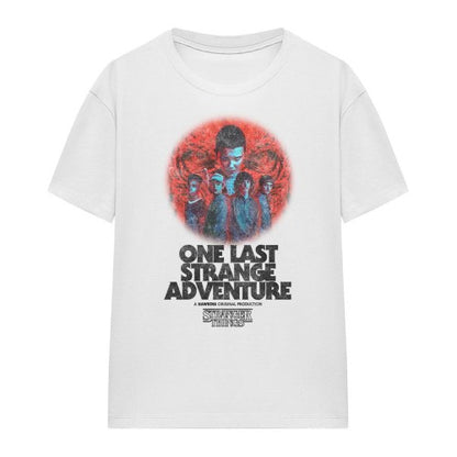 Front - Stranger Things Womens/Ladies One Last Adventure Poster T-Shirt