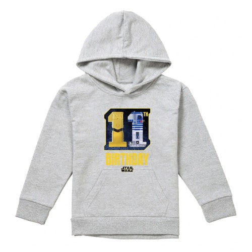 Front - Star Wars Childrens/Kids Heather 11th Birthday Hoodie