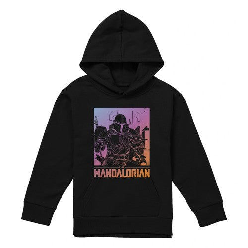 Front - Star Wars Mandalorian Childrens/Kids Grogu Gradient Hoodie