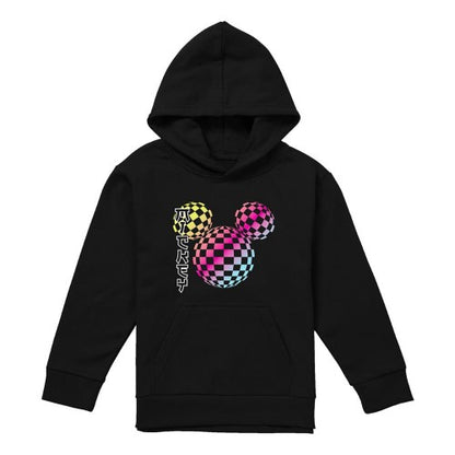 Front - Disney Childrens/Kids Mickey Mouse Checkerboard Gradient Head Hoodie