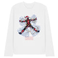 Front - Deadpool Unisex Adult Snow Angels Long-Sleeved Christmas T-Shirt