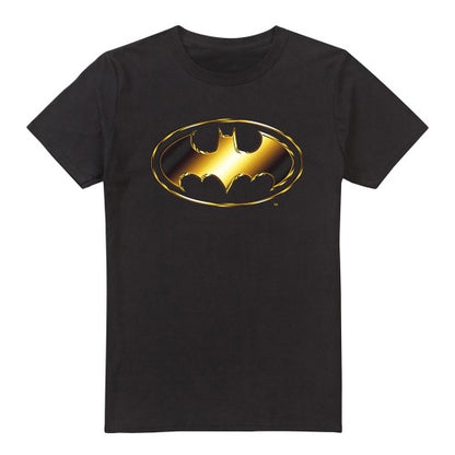 Front - Batman Mens Chrome Logo T-Shirt