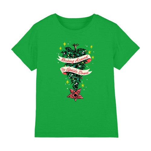 Front - Stranger Things Childrens/Kids The Upside Down Christmas Tree T-Shirt