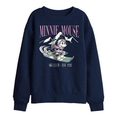 Front - Disney Childrens/Kids Ski Club Minnie Mouse Sweatshirt
