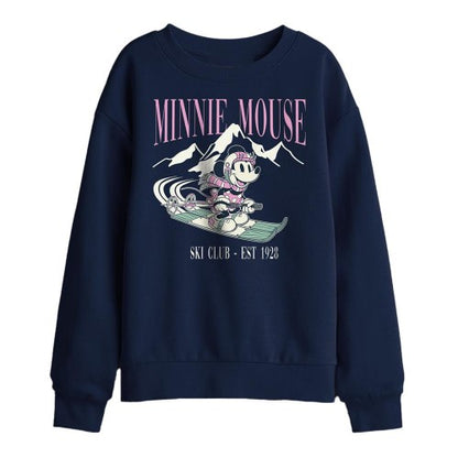 Front - Disney Childrens/Kids Ski Club Minnie Mouse Sweatshirt