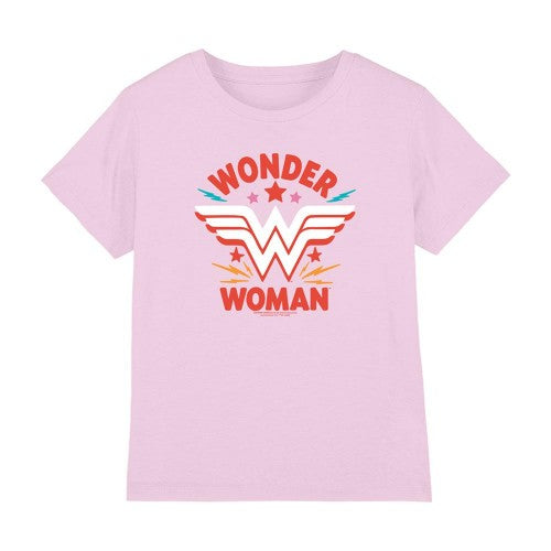 Front - Wonder Woman Childrens/Kids Chunky Logo T-Shirt