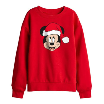 Front - Disney Childrens/Kids Mickey Mouse Santa Hat Christmas Sweatshirt