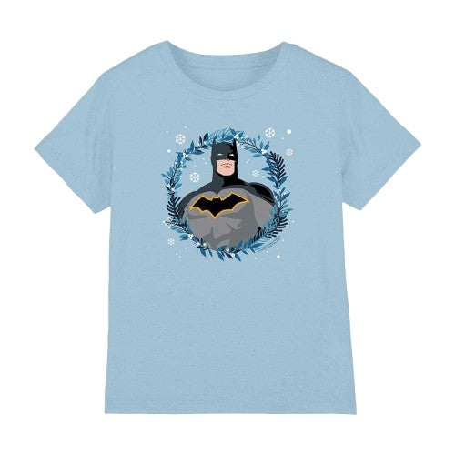 Front - Batman Childrens/Kids Wreath T-Shirt