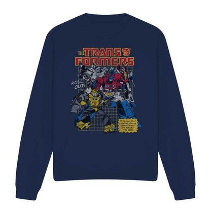 Front - Transformers Unisex Adult World Roll Out Sweatshirt