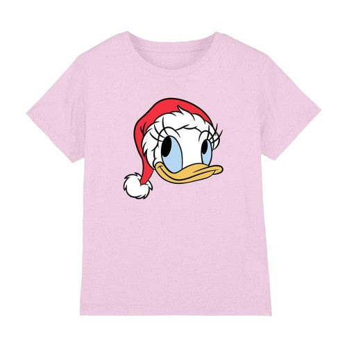 Front - Disney Childrens/Kids Daisy Duck Santa Hat Christmas T-Shirt