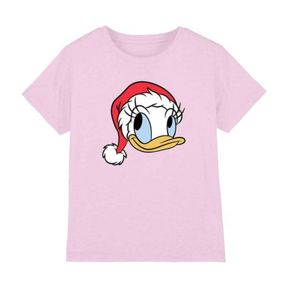 Front - Disney Childrens/Kids Daisy Duck Santa Hat Christmas T-Shirt