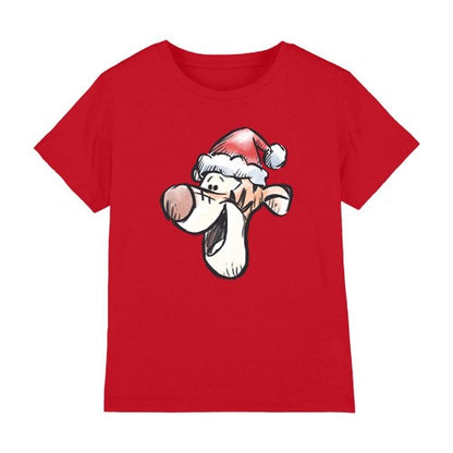 Front - Disney Childrens/Kids Tigger Santa Hat Christmas T-Shirt