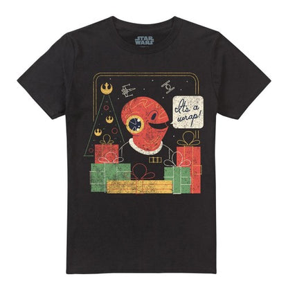 Front - Star Wars Unisex Adult Wrap Trap Admiral Ackbar Retro Christmas T-Shirt