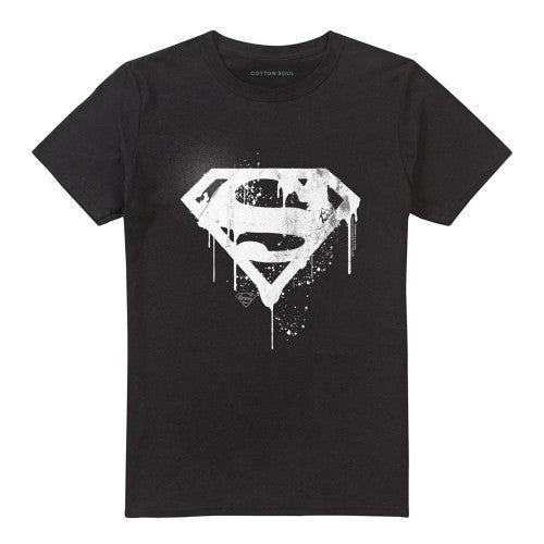 Front - Superman Unisex Adult Graffiti Logo T-Shirt