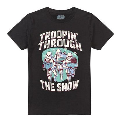 Front - Star Wars Unisex Adult Troopin´ Through The Snow Stormtrooper T-Shirt
