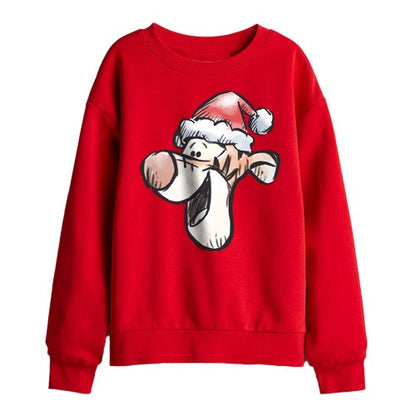 Front - Disney Childrens/Kids Tigger Santa Hat Christmas Sweatshirt