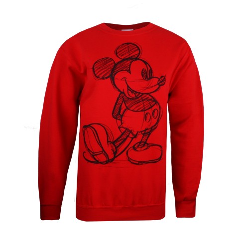 Front - Disney Womens/Ladies Mickey Mouse Sketch Crew Neck Sweatshirt