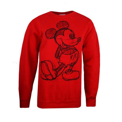 Front - Disney Womens/Ladies Mickey Mouse Sketch Crew Neck Sweatshirt