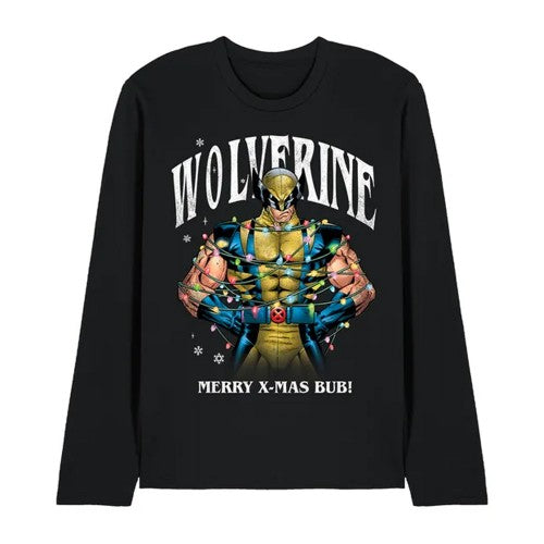 Front - Marvel Womens/Ladies Merry Xmas Bub! Wolverine Long-Sleeved T-Shirt