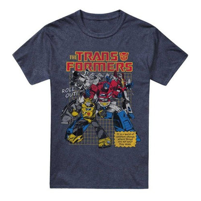 Front - Transformers Unisex Adult World Roll Out T-Shirt