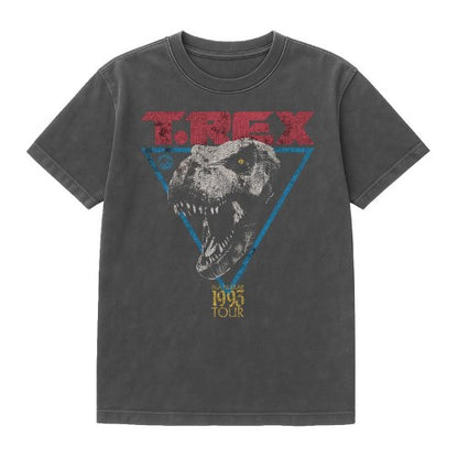 Front - Jurassic Park Unisex Adult T-Rex Vintage Wash T-Shirt