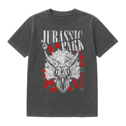 Front - Jurassic Park Unisex Adult Isla Nublar Rose Vintage Wash T-Shirt