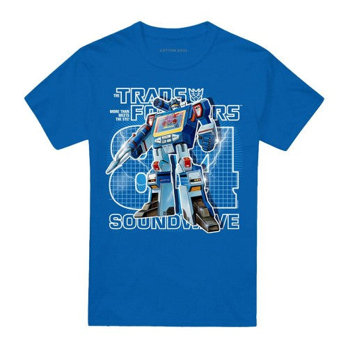 Front - Transformers Unisex Adult Generations  Retro Decepticon 1984 Soundwave T-Shirt