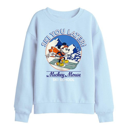 Front - Disney Childrens/Kids Ski You Later! Mickey Mouse Sweatshirt