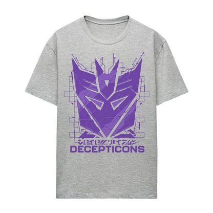Front - Transformers Womens/Ladies Generations Tech Decepticons Icon Heather Logo T-Shirt